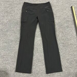 Eddie Bauer Cargo Pants Womens Size L Black Stretch Outdoor Hiking Straight Leg